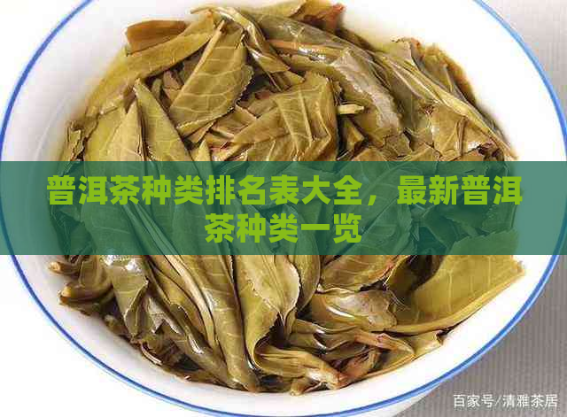 普洱茶种类排名表大全，最新普洱茶种类一览