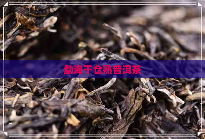 勐海干仓熟普洱茶