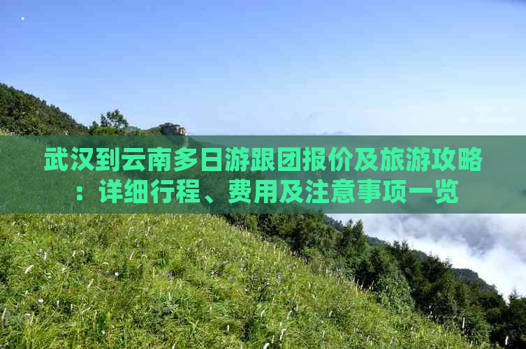 武汉到云南多日游跟团报价及旅游攻略：详细行程、费用及注意事项一览