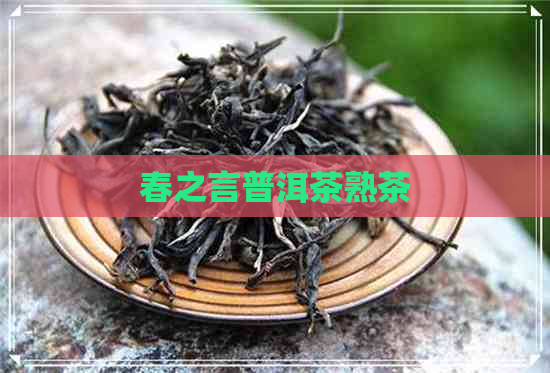 春之言普洱茶熟茶