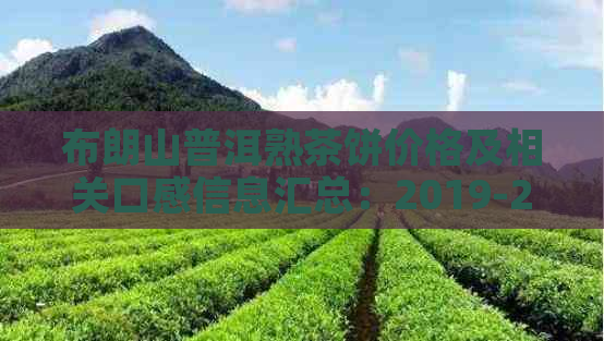 布朗山普洱熟茶饼价格及相关口感信息汇总：2019-2020年357克价格