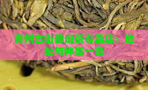 青州古街普洱茶专卖店：地址与种类一览