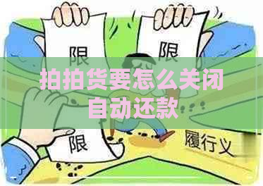 拍拍货要怎么关闭自动还款