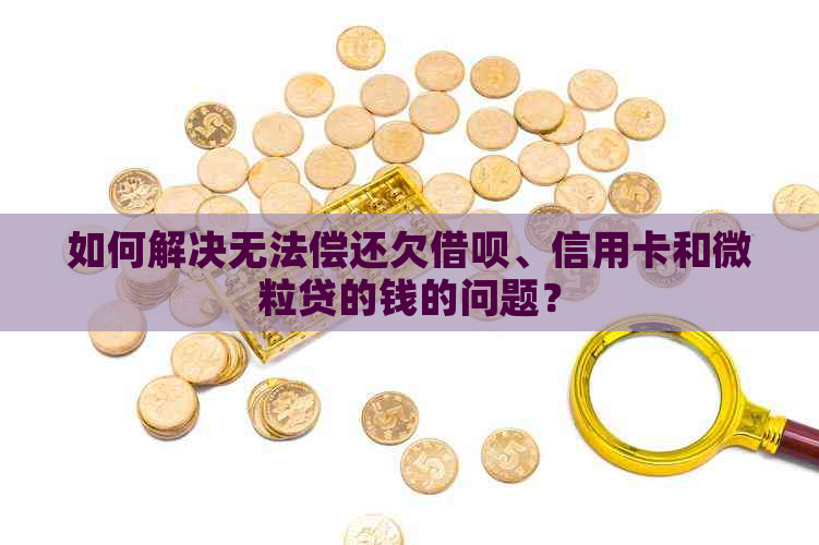 如何解决无法偿还欠借呗、信用卡和微粒贷的钱的问题？