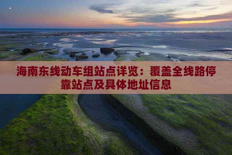 海南东线动车组站点详览：覆盖全线路停靠站点及具体地址信息