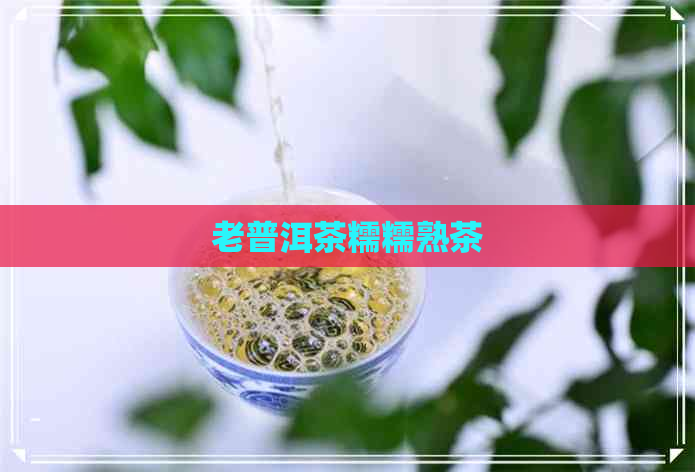 老普洱茶糯糯熟茶