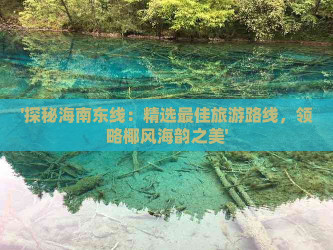 '探秘海南东线：精选更佳旅游路线，领略椰风海韵之美'