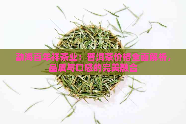 勐海百年祥茶业：普洱茶价格全面解析，品质与口感的完美融合