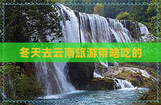 冬天去云南旅游带啥吃的