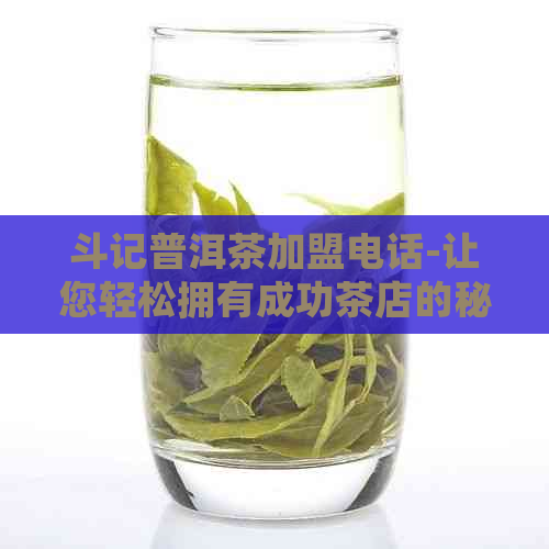 斗记普洱茶加盟电话-让您轻松拥有成功茶店的秘密！