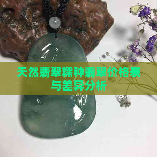 天然翡翠糯种翡翠价格表与差异分析