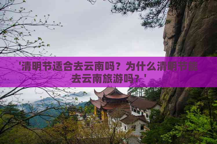 '清明节适合去云南吗？为什么清明节能去云南旅游吗？'