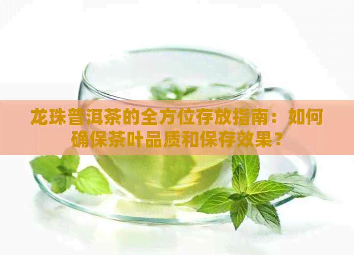 龙珠普洱茶的全方位存放指南：如何确保茶叶品质和保存效果？