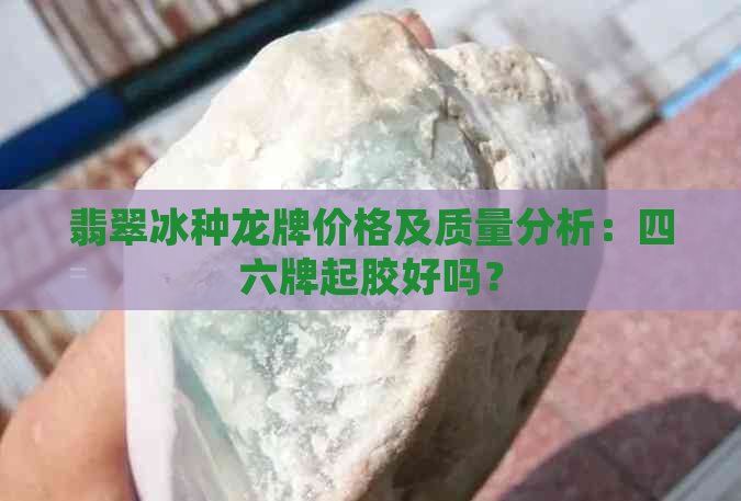 翡翠冰种龙牌价格及质量分析：四六牌起胶好吗？