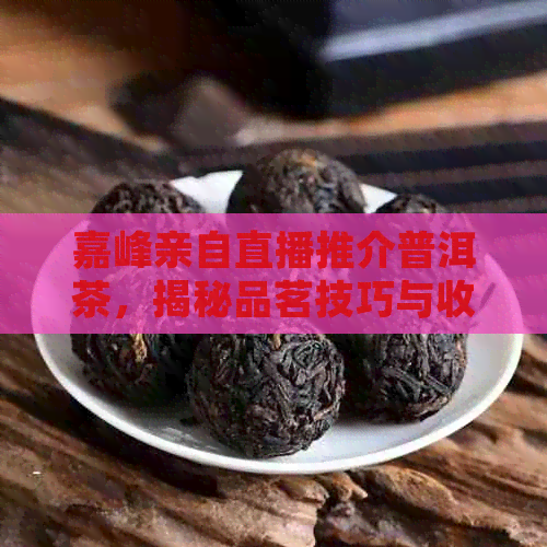 嘉峰亲自直播推介普洱茶，揭秘品茗技巧与收藏知识