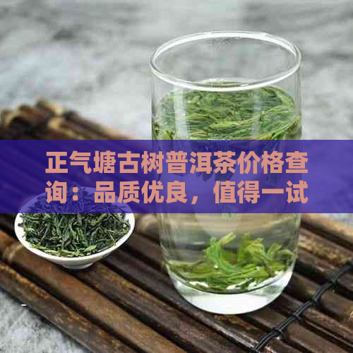 正气塘古树普洱茶价格查询：品质优良，值得一试！