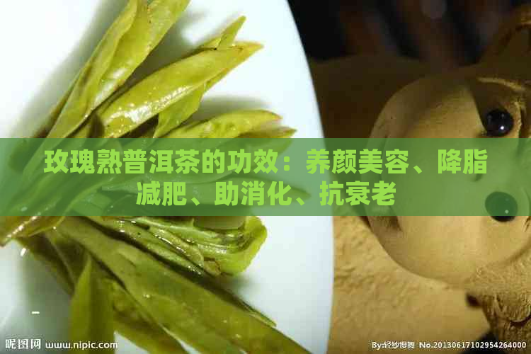 玫瑰熟普洱茶的功效：养颜美容、降脂减肥、助消化、抗衰老