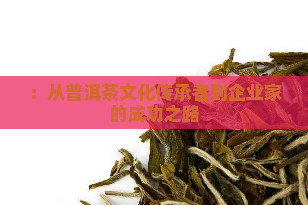 ：从普洱茶文化传承者到企业家的成功之路