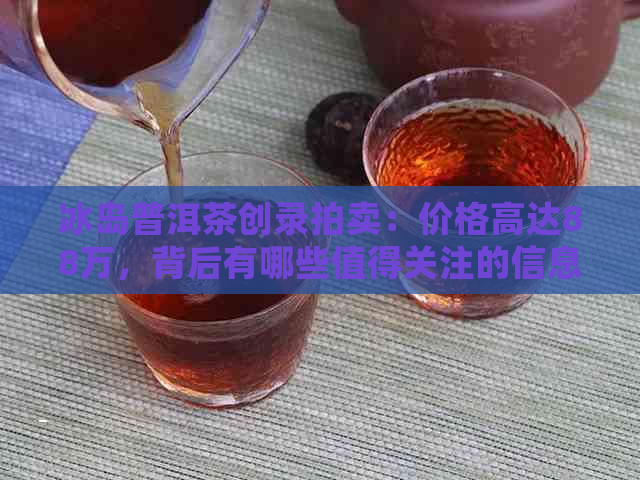 冰岛普洱茶创录拍卖：价格高达88万，背后有哪些值得关注的信息？