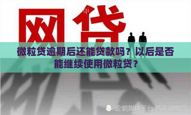 微粒贷逾期后还能贷款吗？以后是否能继续使用微粒贷？