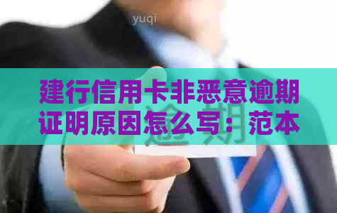 建行信用卡非恶意逾期证明原因怎么写：范本与操作指南