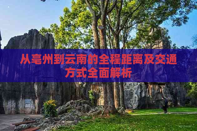 从亳州到云南的全程距离及交通方式全面解析