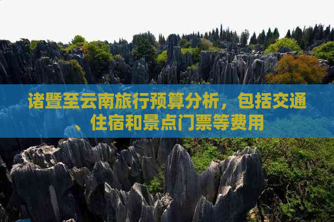 诸暨至云南旅行预算分析，包括交通、住宿和景点门票等费用