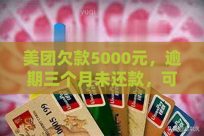 美团欠款5000元，逾期三个月未还款，可能面临法律诉讼吗？