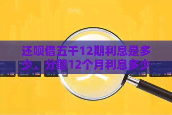 还呗借五千12期利息是多少，分期12个月利息多少，借款5000半年利息如何计算