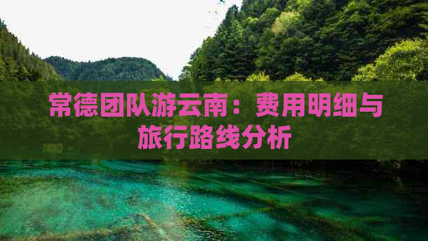 常德团队游云南：费用明细与旅行路线分析