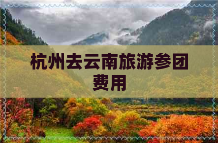 杭州去云南旅游参团费用