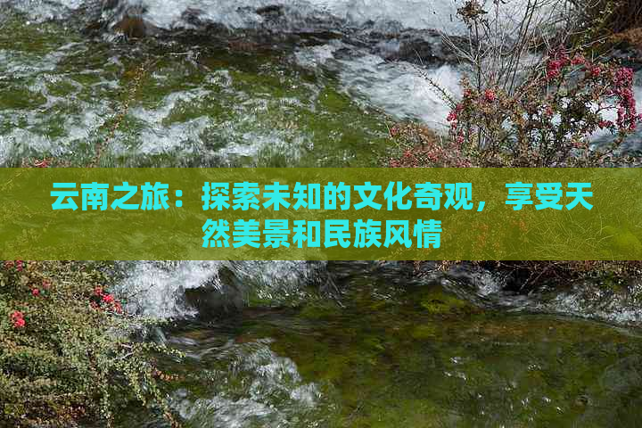 云南之旅：探索未知的文化奇观，享受天然美景和民族风情