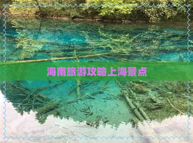 海南旅游攻略上海景点