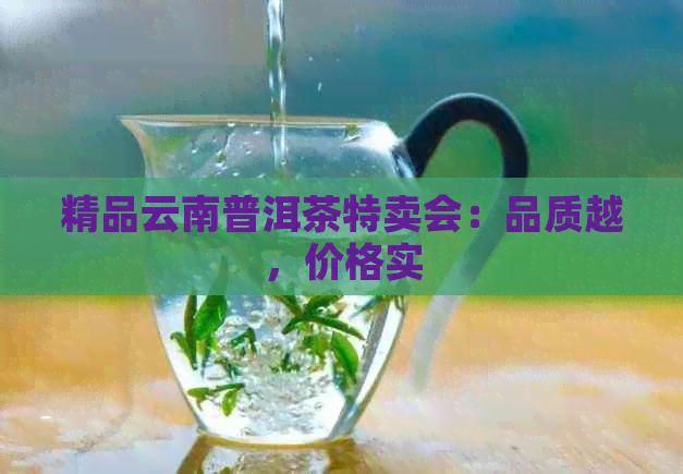 精品云南普洱茶特卖会：品质越，价格实