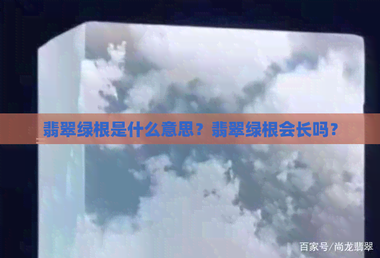 翡翠绿根是什么意思？翡翠绿根会长吗？