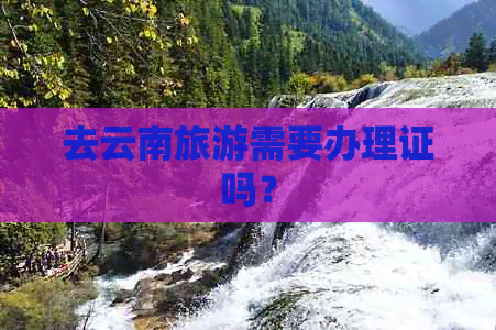 去云南旅游需要办理证吗？