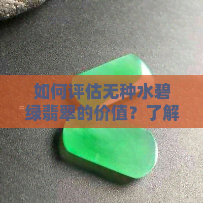 如何评估无种水碧绿翡翠的价值？了解购买和收藏技巧