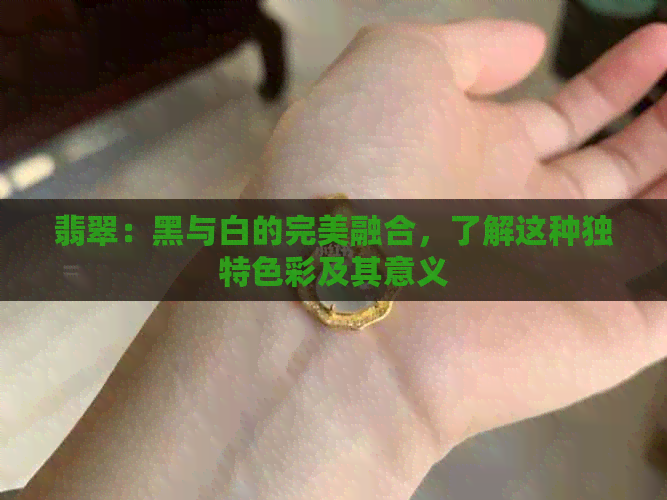 翡翠：黑与白的完美融合，了解这种独特色彩及其意义