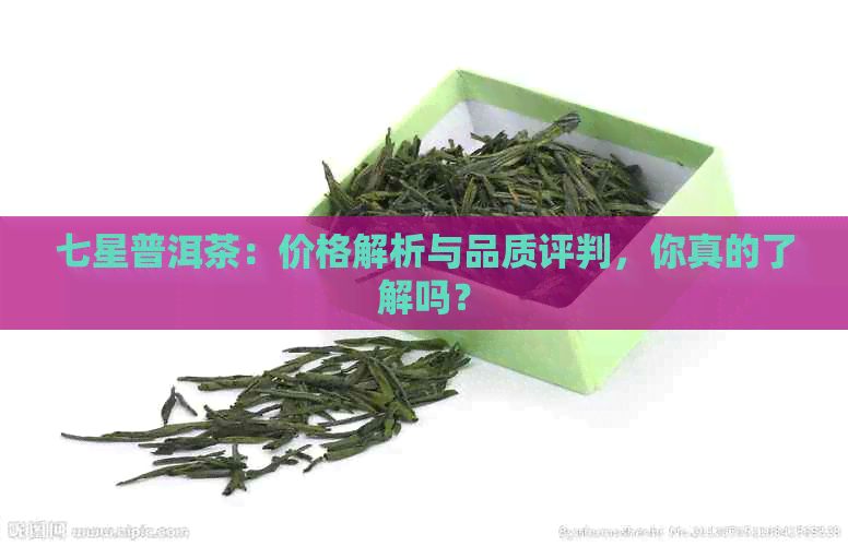 七星普洱茶：价格解析与品质评判，你真的了解吗？