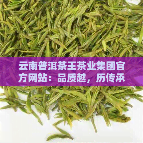 云南普洱茶王茶业集团官方网站：品质越，历传承与创新引领