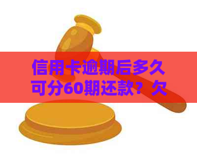 信用卡逾期后多久可分60期还款？欠款逾期黑名单的影响是什么？