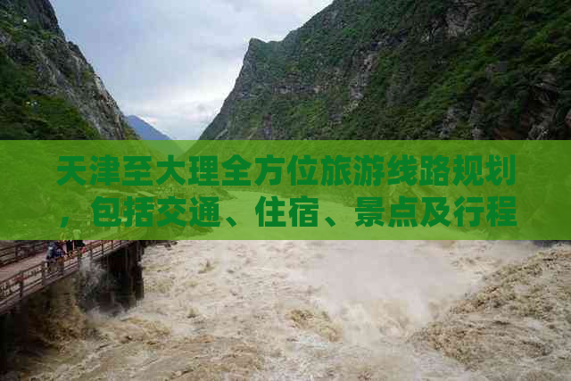 天津至大理全方位旅游线路规划，包括交通、住宿、景点及行程详细指南