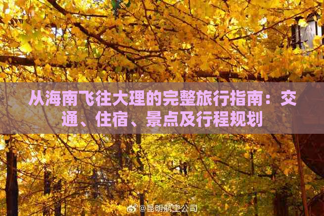 从海南飞往大理的完整旅行指南：交通、住宿、景点及行程规划