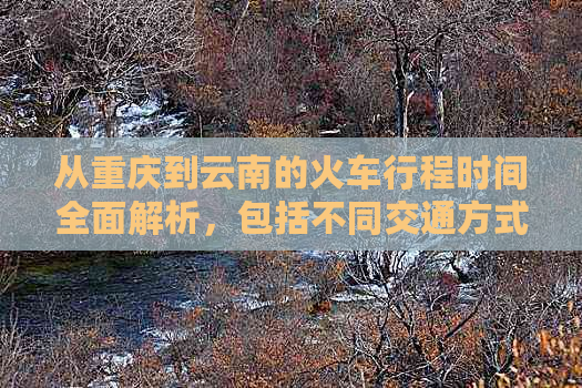 从重庆到云南的火车行程时间全面解析，包括不同交通方式和路线的选择