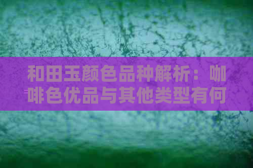 和田玉颜色品种解析：咖啡色优品与其他类型有何不同？