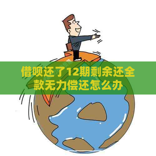 借呗还了12期剩余还全款无力偿还怎么办