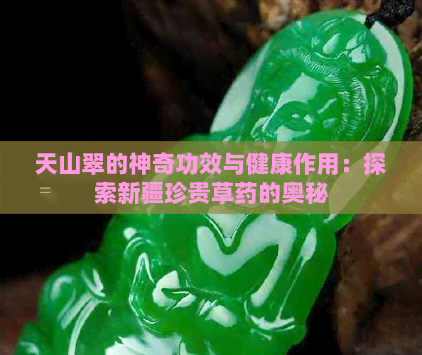 天山翠的神奇功效与健康作用：探索新疆珍贵草药的奥秘