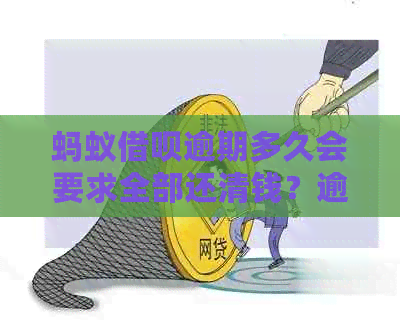 蚂蚁借呗逾期多久会要求全部还清钱？逾期后的处理流程是什么？