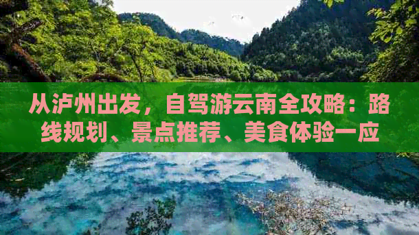 从泸州出发，自驾游云南全攻略：路线规划、景点推荐、美食体验一应俱全！