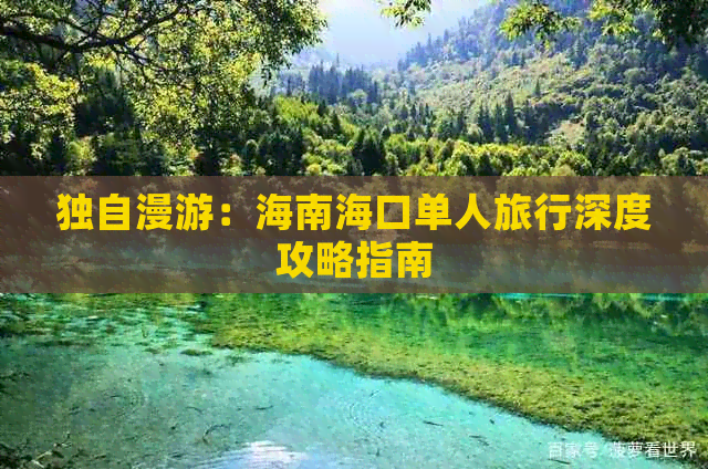 独自漫游：海南海口单人旅行深度攻略指南